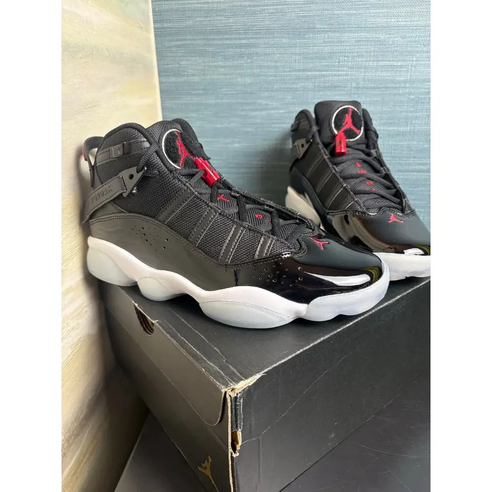 New w/ Box - SZ 8m - Jordan 6 Rings Sneakers - Blk/Gym Red